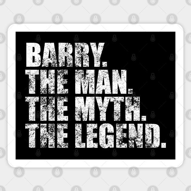 Barry Legend Barry Family name Barry last Name Barry Surname Barry Family Reunion Sticker by TeeLogic